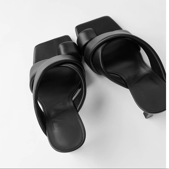 Zara Shoes Zara Women Padded Leather High Heel Sandals Poshmark